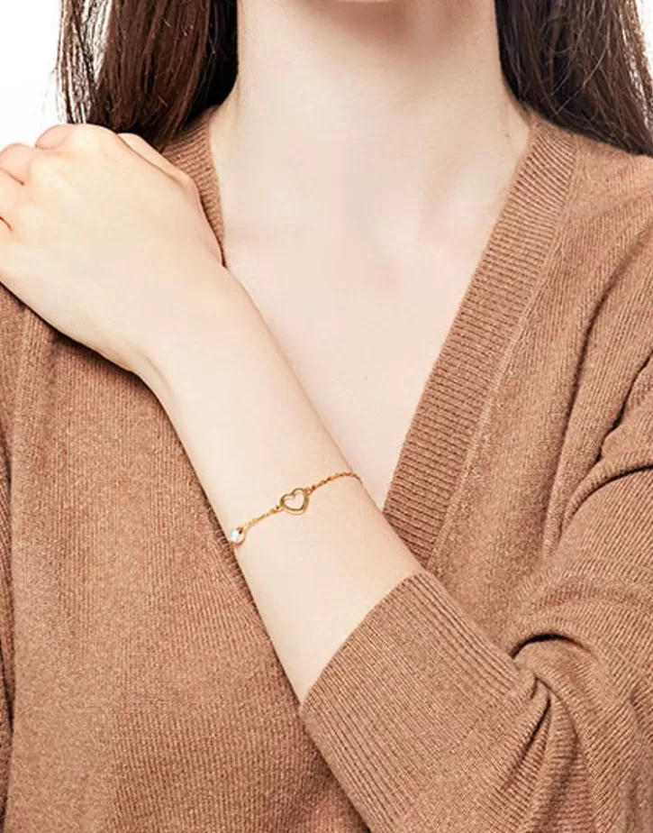 Cheap Majorica Gold Plated Bracelet Pure Love