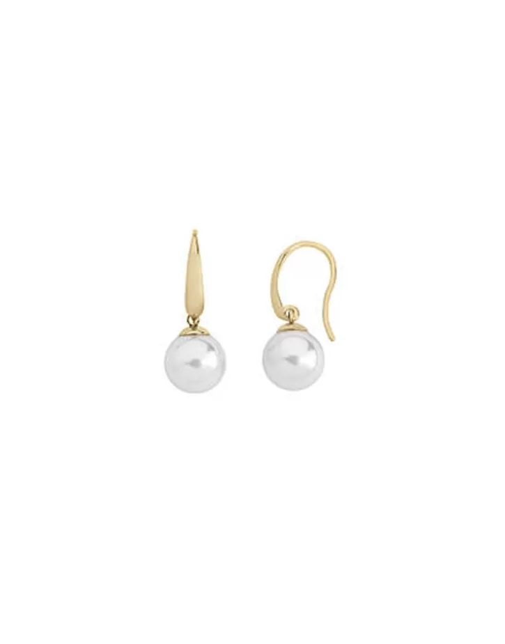 Store Majorica Gold Plated Earrings Nuada With 10Mm White Pearl