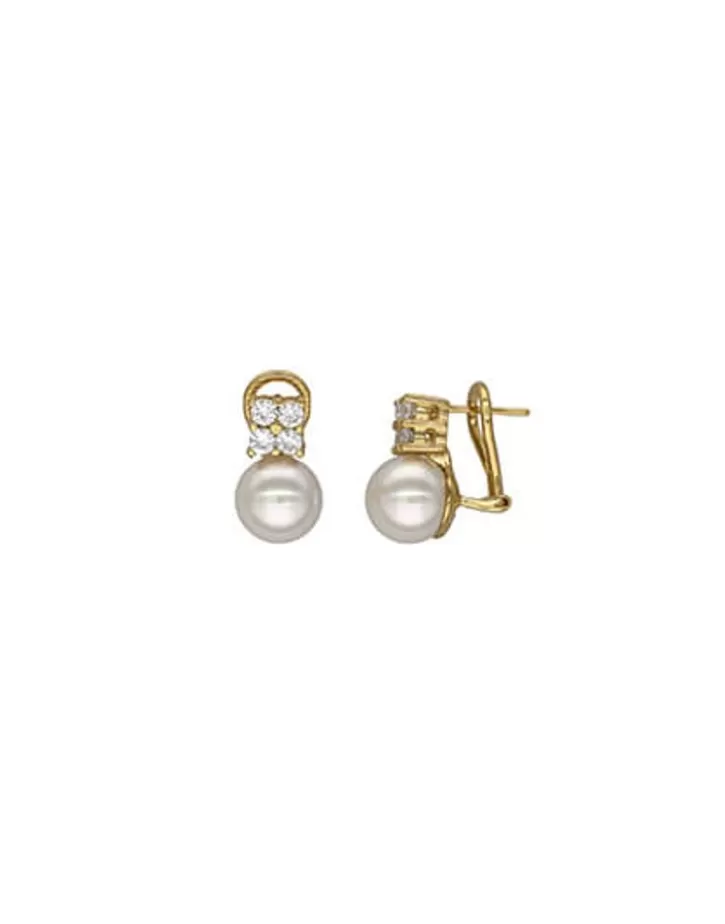 Cheap Majorica Gold Plated Earrings Soleil