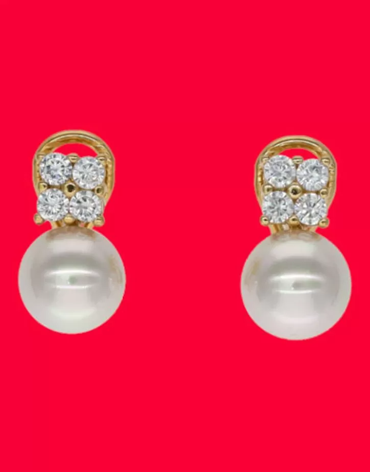 Cheap Majorica Gold Plated Earrings Soleil