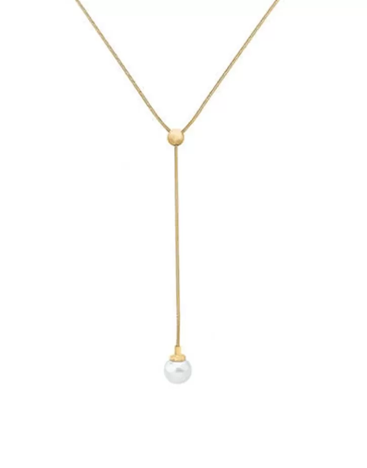 gold_plated_necklace_alba_with_white_pearl_3.webp Best Sale Majorica Gold Plated Necklace Alba With White Pearl