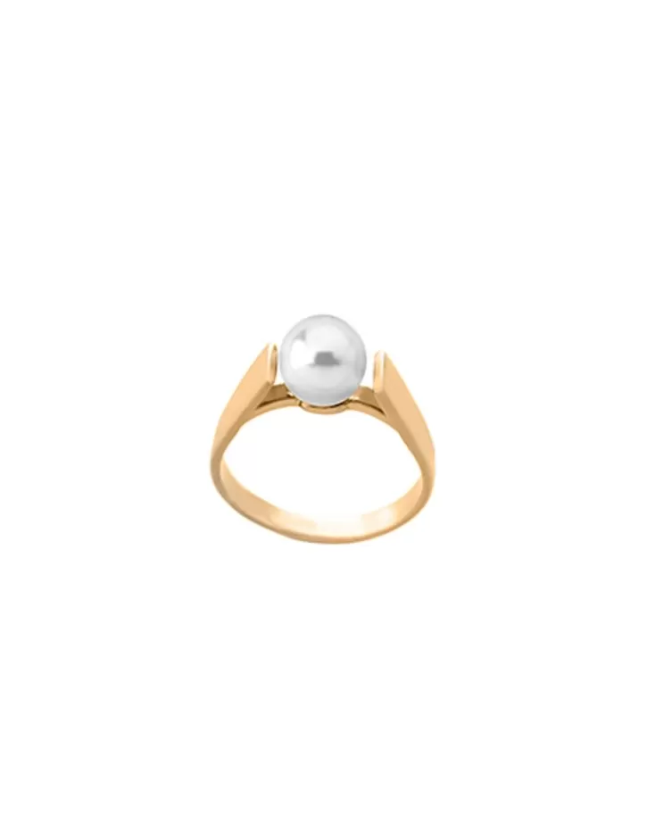 Fashion Majorica Gold Plated Nuada With 7Mm White Pearl