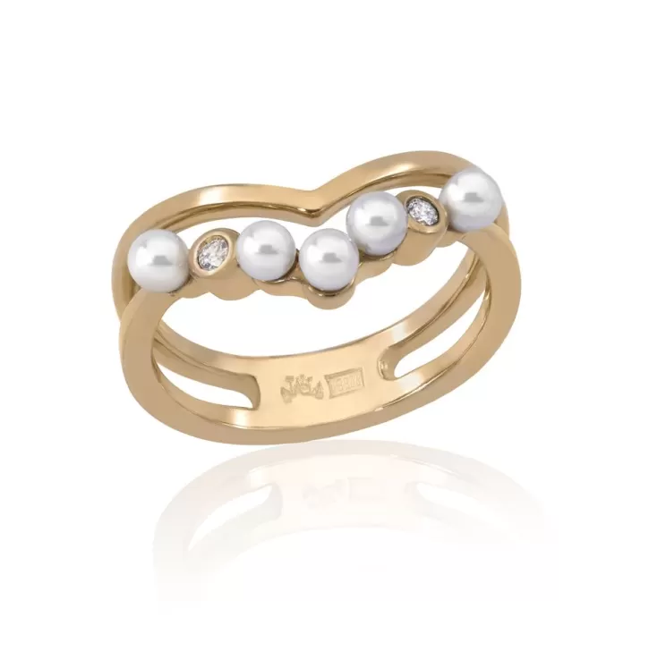 Flash Sale Majorica Gold Plated Ring Arabesque