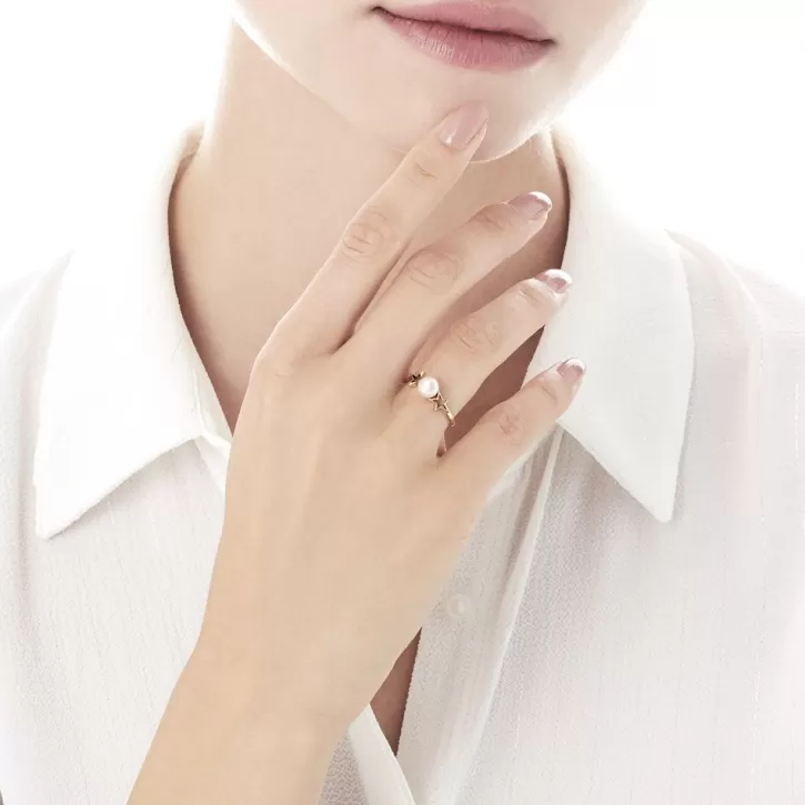 Outlet Majorica Gold Plated Ring Rock Star