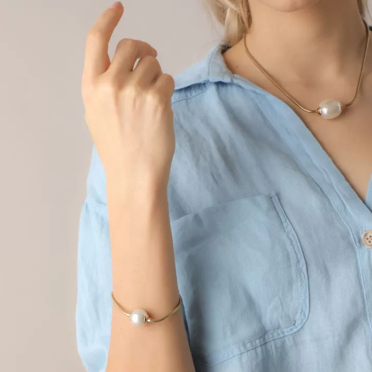 gold_steel_zindis_bracelet_175cm_3.webp Flash Sale Majorica Gold Steel Zindis Bracelet 17,5Cm