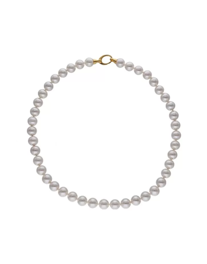 Store Majorica Golden Silver Necklace Lyra 10Mm 45Cm