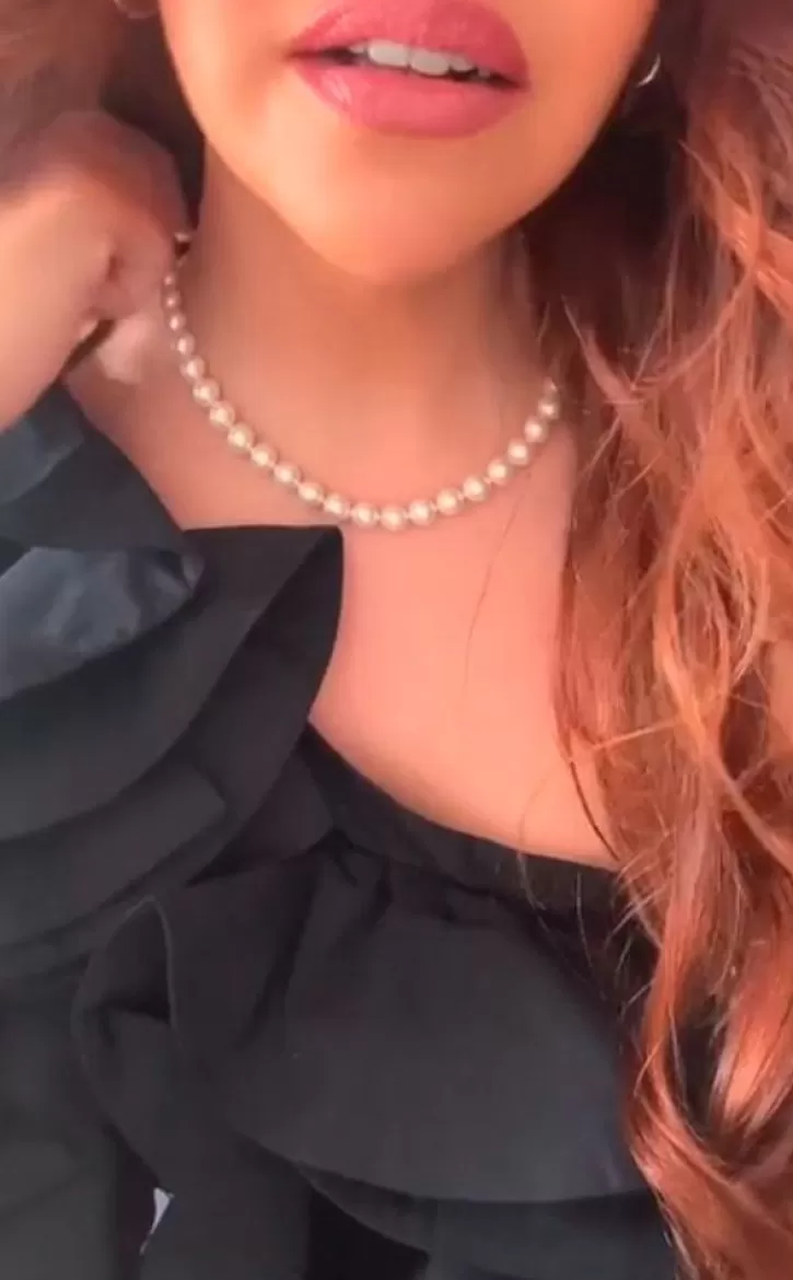 Shop Majorica Golden Silver Necklace Lyra 8Mm 45Cm