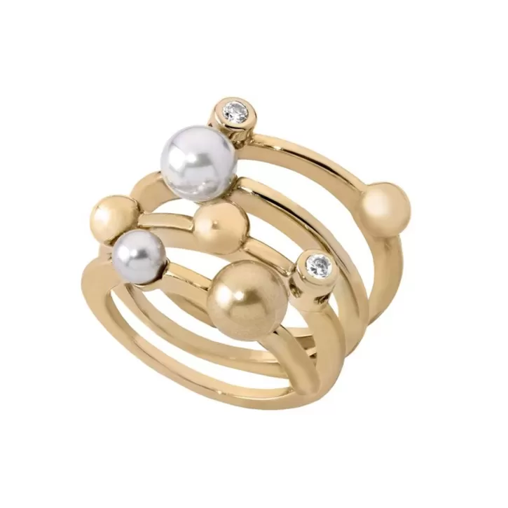 Online Majorica Golden Silver Ring Cercle