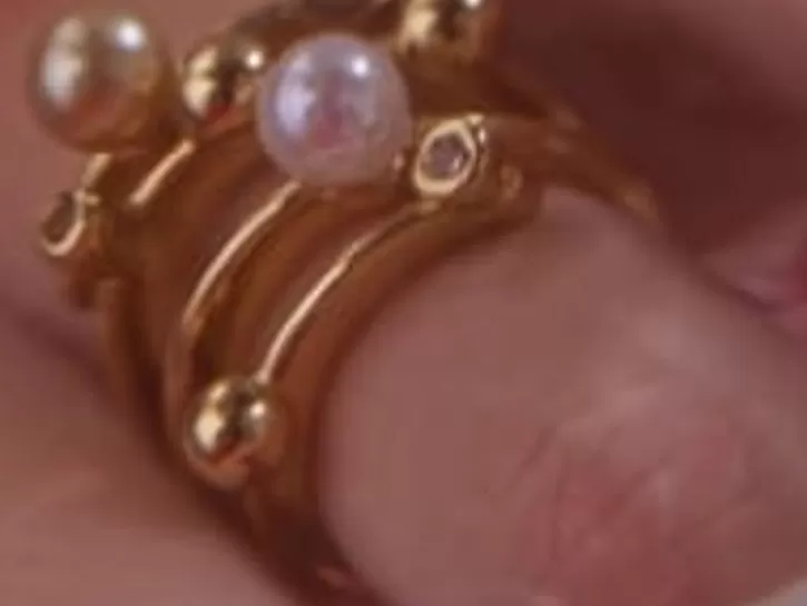 Online Majorica Golden Silver Ring Cercle