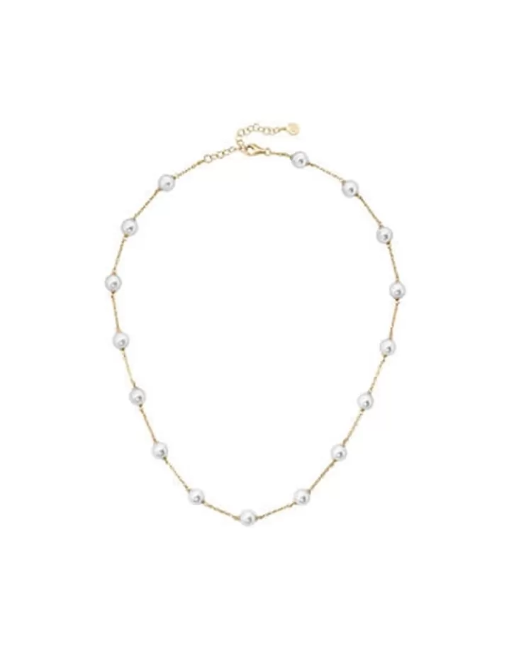 Best Majorica Golden Silver Short Necklace Ilusion