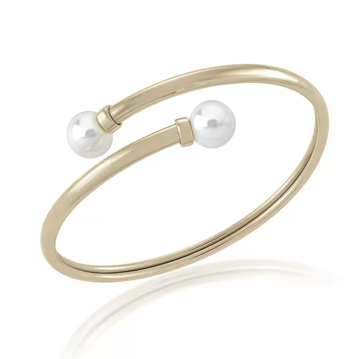 Outlet Majorica Golden Steel Bangle Galatea