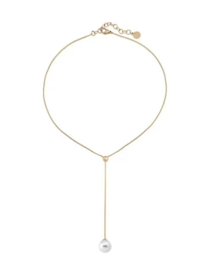 Shop Majorica Golden Steel Short Necklace Aura