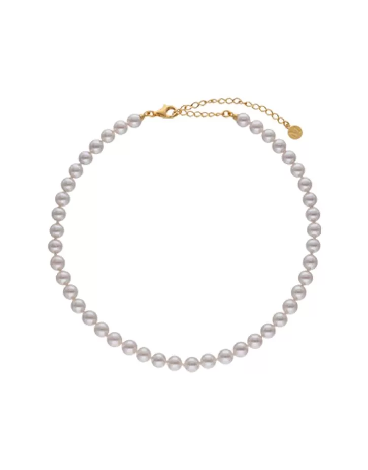 Cheap Majorica Gold-Plated Silver Necklace Ballet 6 Mm