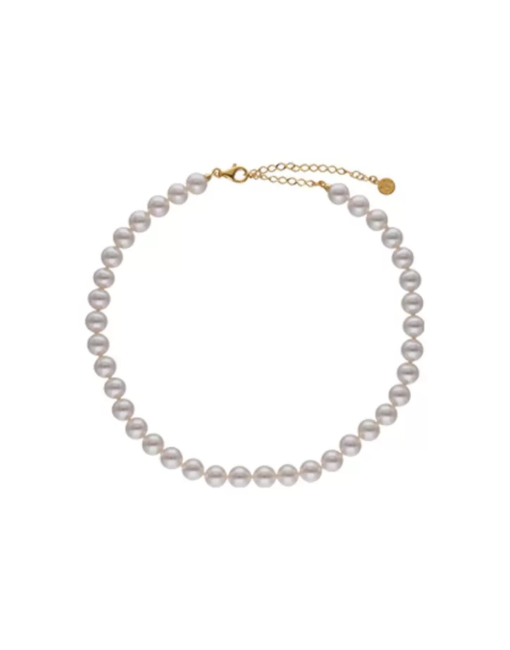 Store Majorica Gold-Plated Silver Necklace Ballet 8 Mm