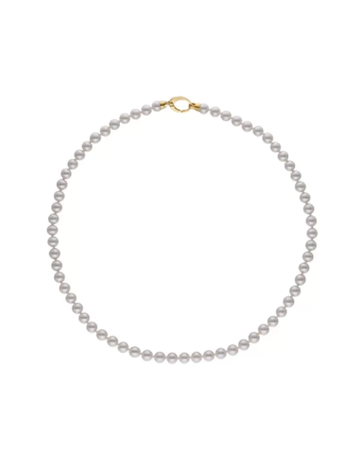 Best Majorica Gold-Plated Silver Necklace Lyra 7Mm 50Cm