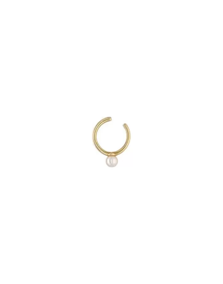 Shop Majorica Kea Gold Earcuff Earring With Round Central Pearl