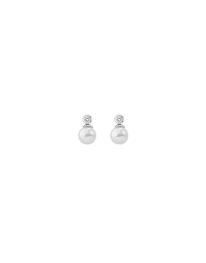 Flash Sale Majorica Kuma White Pearl And Zirconia Earrings