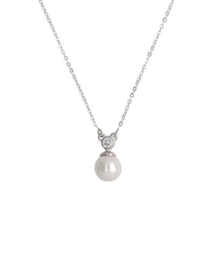 Cheap Majorica Kuma White Pearl And Zirconia Pendant