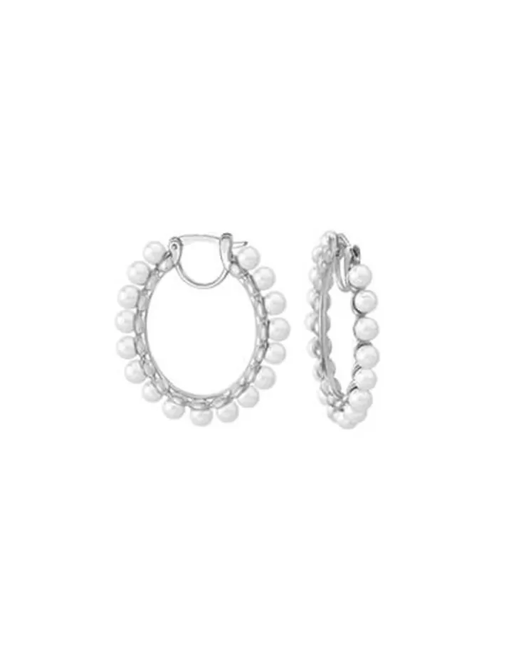 Online Majorica Large Hoop Earrings Ada With Pearls