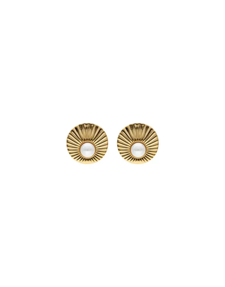 le_palm_pearl_goldsteel_earrings_with_omega_clasp_8.webp Cheap Majorica Le Palm Pearl Gold-Steel Earrings With Omega Clasp