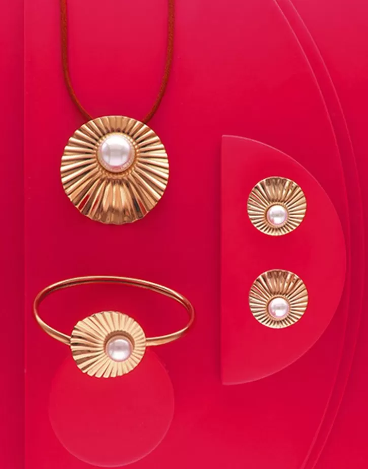 Shop Majorica Le Palm White Pearl Gold-Plated Steel Necklace With Brown Silk Cord