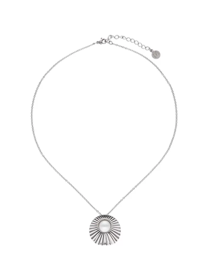 Online Majorica Le Palm White Pearl Steel Necklace