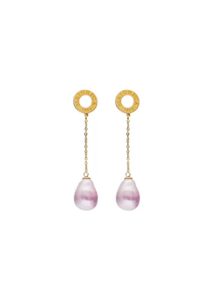 long_luar_earrings_with_ruby_red_gradient_baroque_pearls_3.webp Shop Majorica Long Luar Earrings With Ruby Red Gradient Baroque Pearls