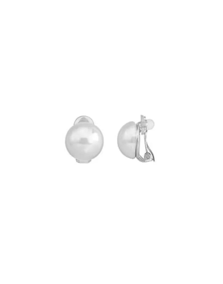 Shop Majorica Mabe 14Mm White Pearl Earrings In Silver