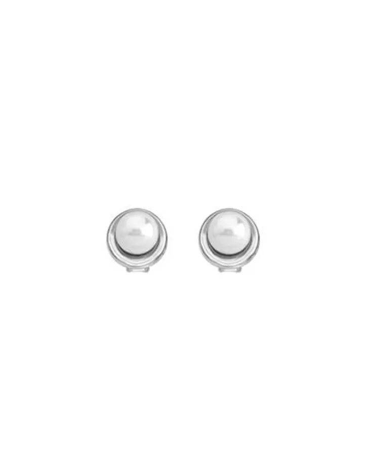 Online Majorica Margot Silver Earrings With An Embedded Round Pearl