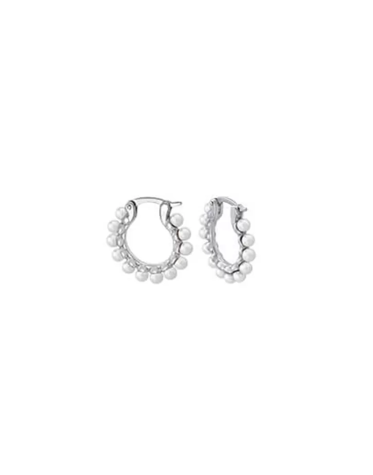 Best Majorica Medium Hoop Earrings Ada With Pearls