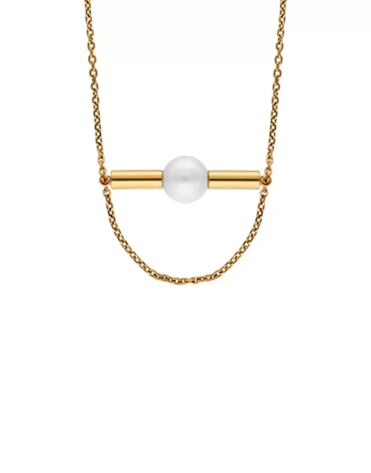 minimalist_lagom_necklace_in_steel_and_white_pearl_5.webp Fashion Majorica Minimalist Lagom Necklace In Steel And White Pearl