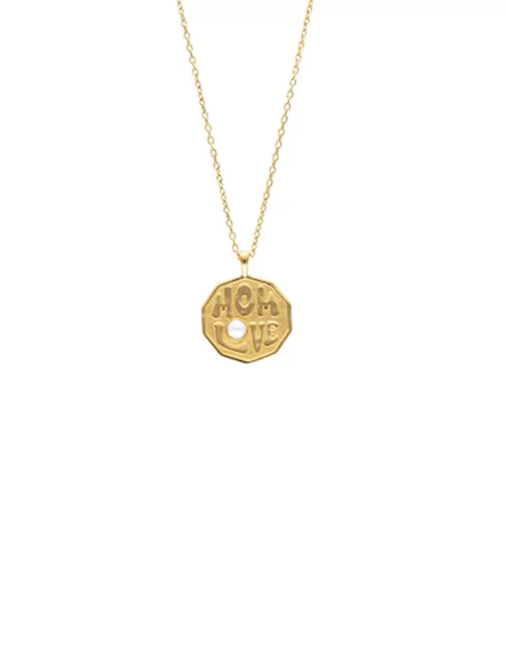 mom_love_necklace_with_gold_pendant_6.webp Sale Majorica Mom Love Necklace With Gold Pendant