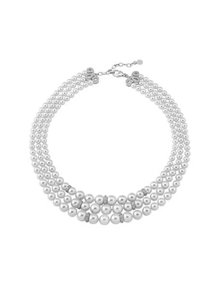 Cheap Majorica Necklace Carina Triple