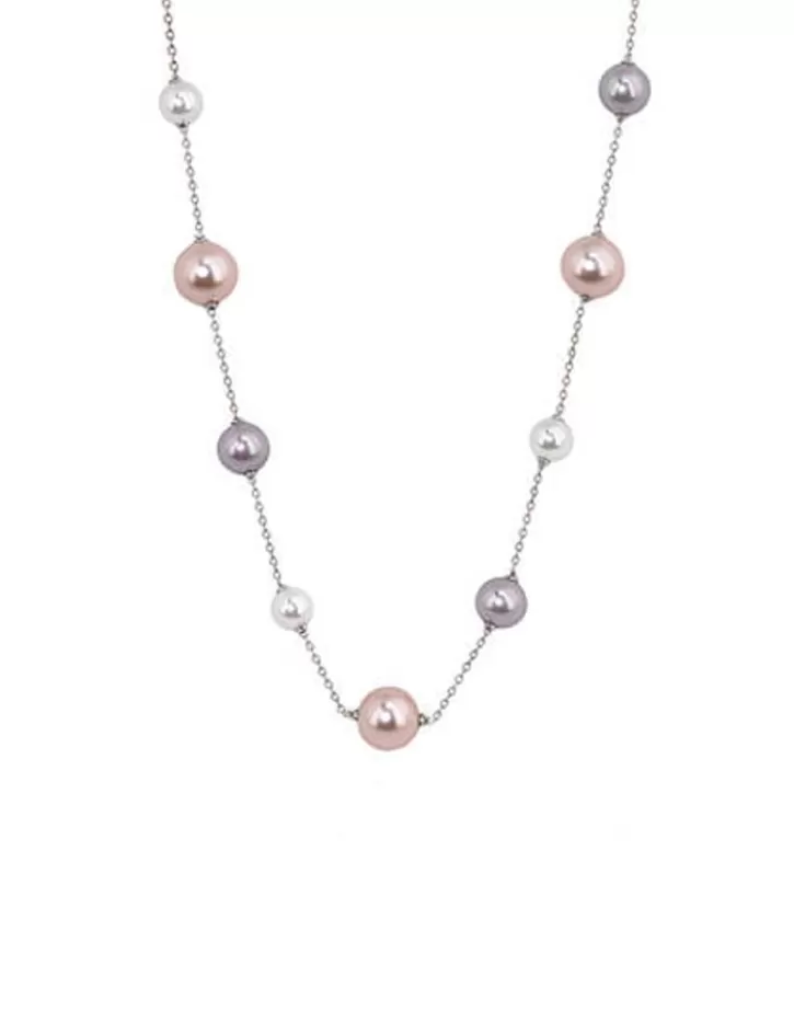 Outlet Majorica Necklace Ilusion White, Nuage And Pink Pearls