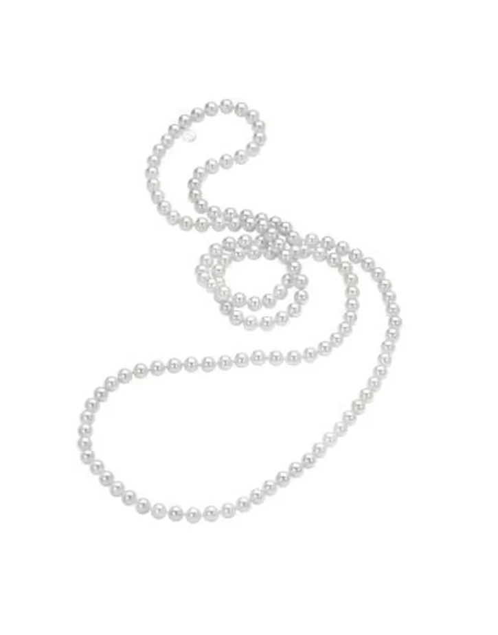 Outlet Majorica Necklace Jour 8Mm White Pearls 120Cm