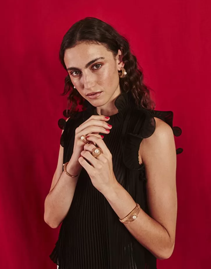 openwork_etna_large_ring_in_goldplated_silver_6.webp Discount Majorica Openwork Etna Large Ring In Gold-Plated Silver