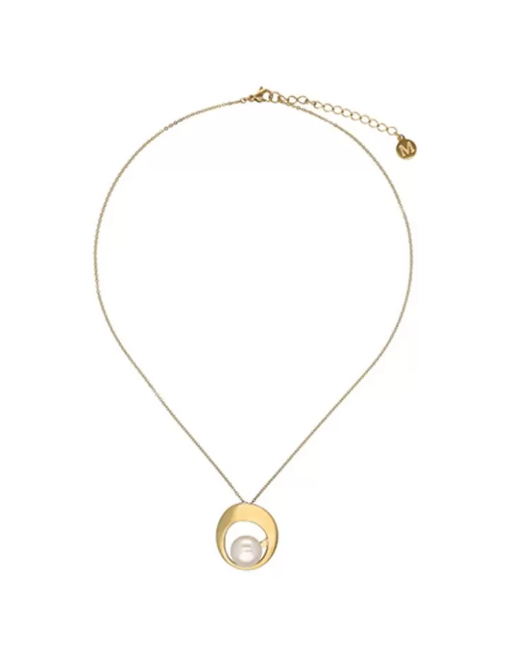 Cheap Majorica Petra Pendant With Pearl And Gold Steel Chain