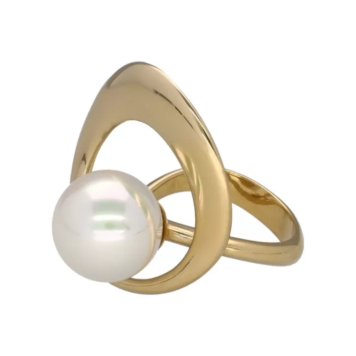 petra_ring_with_pearl_in_gold_steel_2.webp Discount Majorica Petra Ring With Pearl In Gold Steel