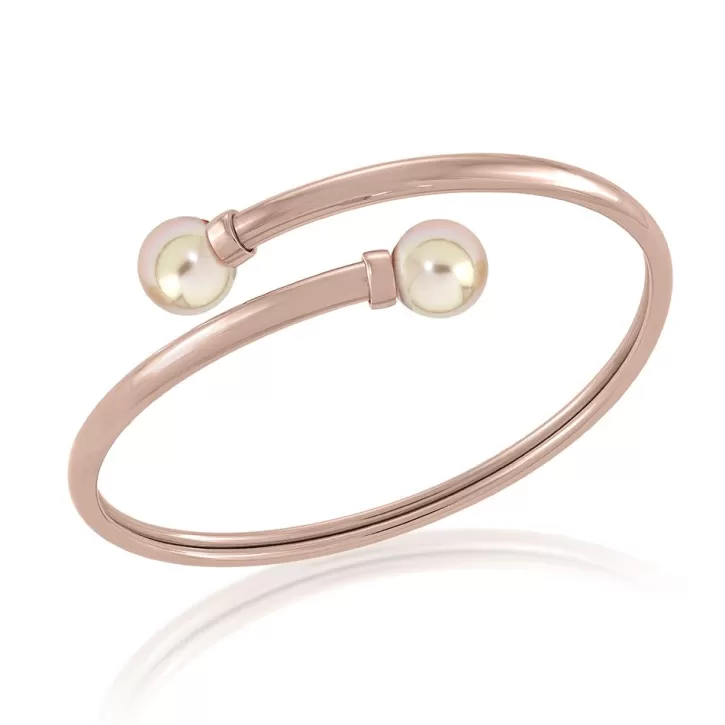 Hot Majorica Pink Steel Bangle Galatea