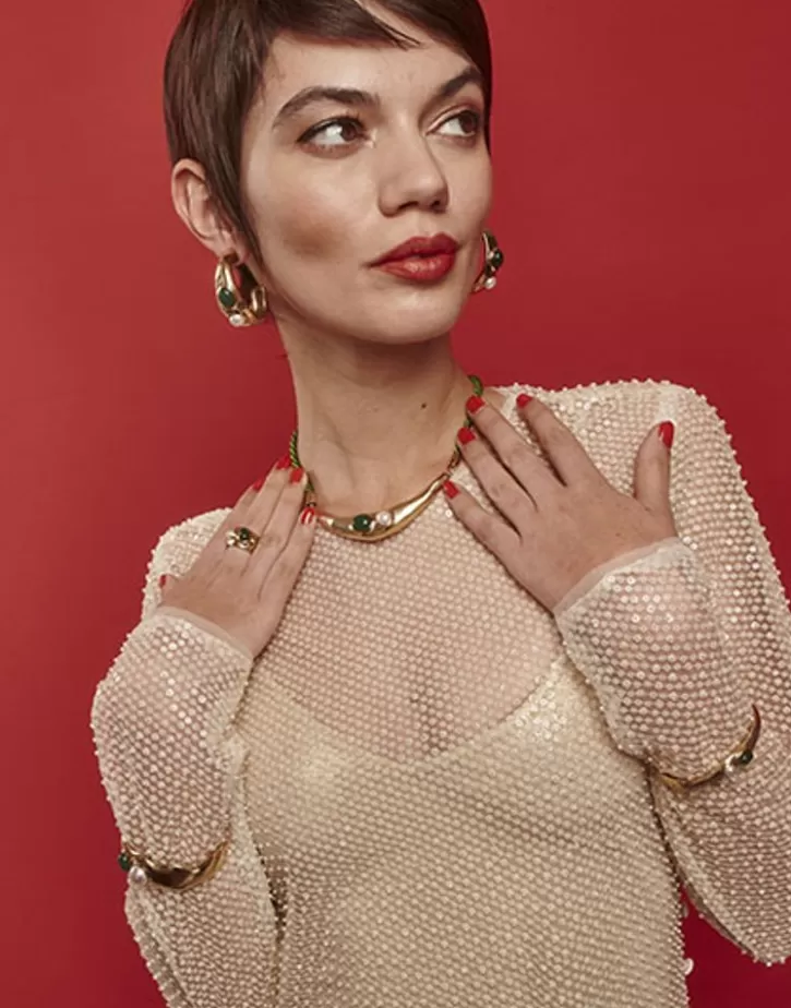 rigid_feme_narrow_bracelet_with_pearls_and_green_agates_2.webp Flash Sale Majorica Rigid Feme Narrow Bracelet With Pearls And Green Agates