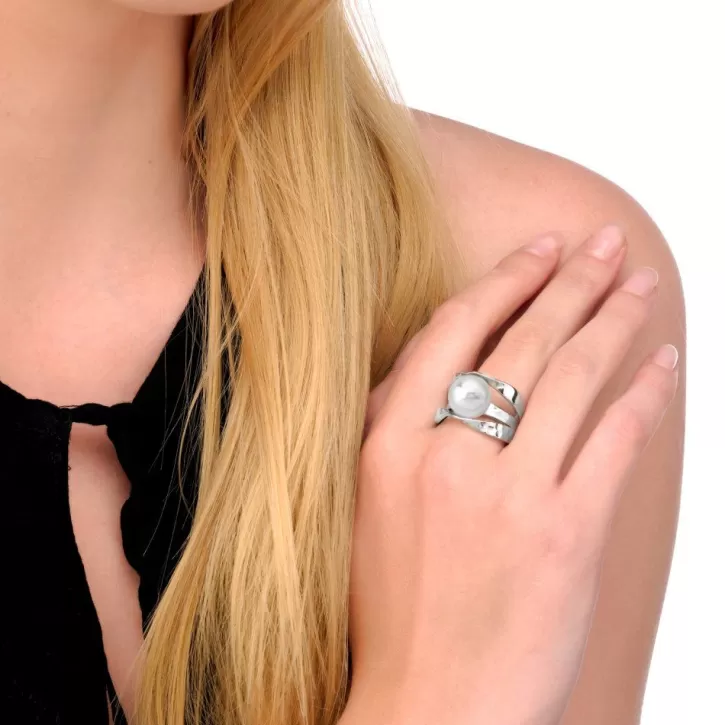 Best Majorica Ring Planet With 12Mm White Pearl