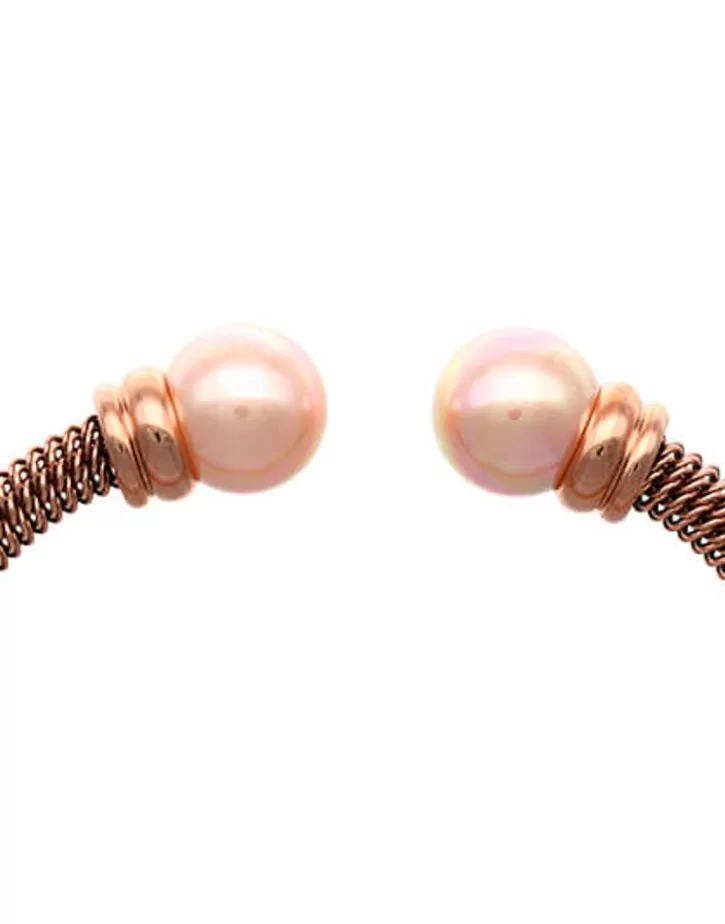 rose_gold_plated_bracelet_tender_salmon_pearl_2.webp Best Sale Majorica Rose Gold Plated Bracelet Tender Salmon Pearl