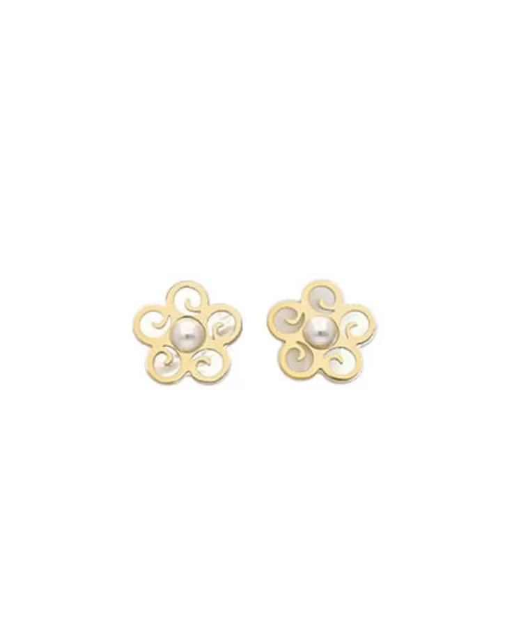 Hot Majorica Roxana Mother-Of-Pearl Stud Earrings