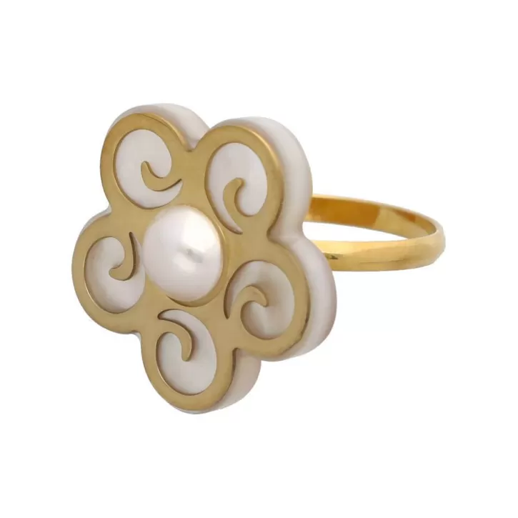 Fashion Majorica Roxana Small Ring With Mother-Of-Pearl