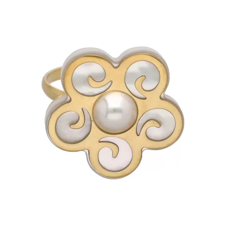 Fashion Majorica Roxana Small Ring With Mother-Of-Pearl