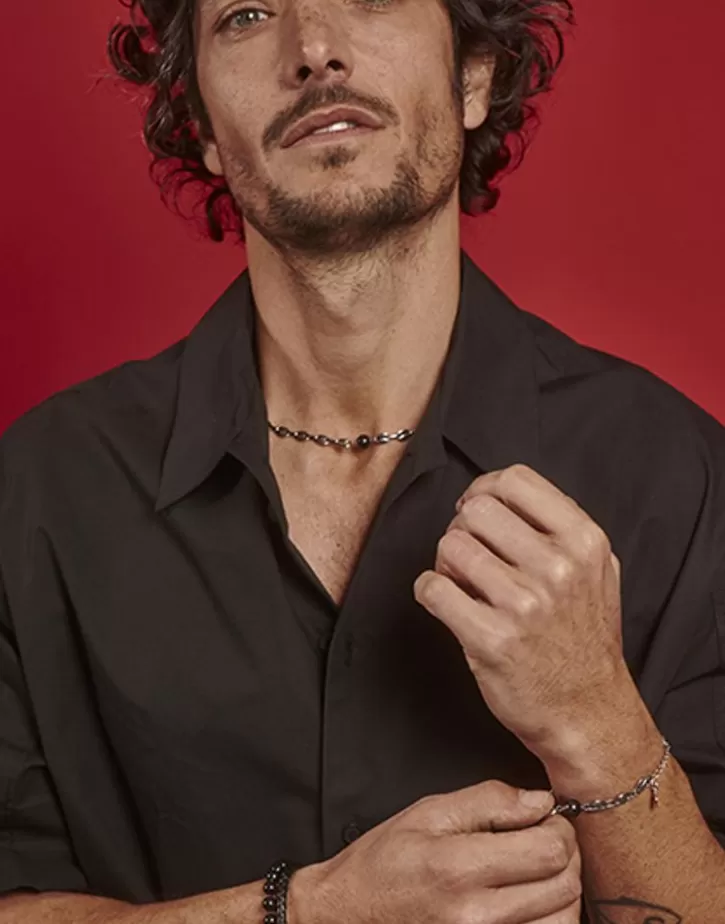 sailor_chain_bracelet_in_steel_and_black_pearls_3.webp Store Majorica Sailor Chain Bracelet In Steel And Black Pearls