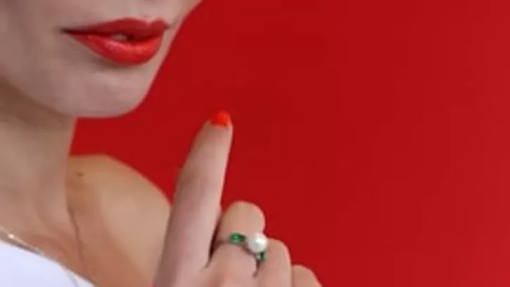 Best Majorica Selene Silver Ring With Pearl And Emerald Green Zirconia