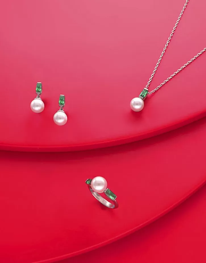 selene_youme_silver_earrings_with_pearl_and_emerald_green_zirconia_3.webp Cheap Majorica Selene You&Me Silver Earrings With Pearl And Emerald Green Zirconia