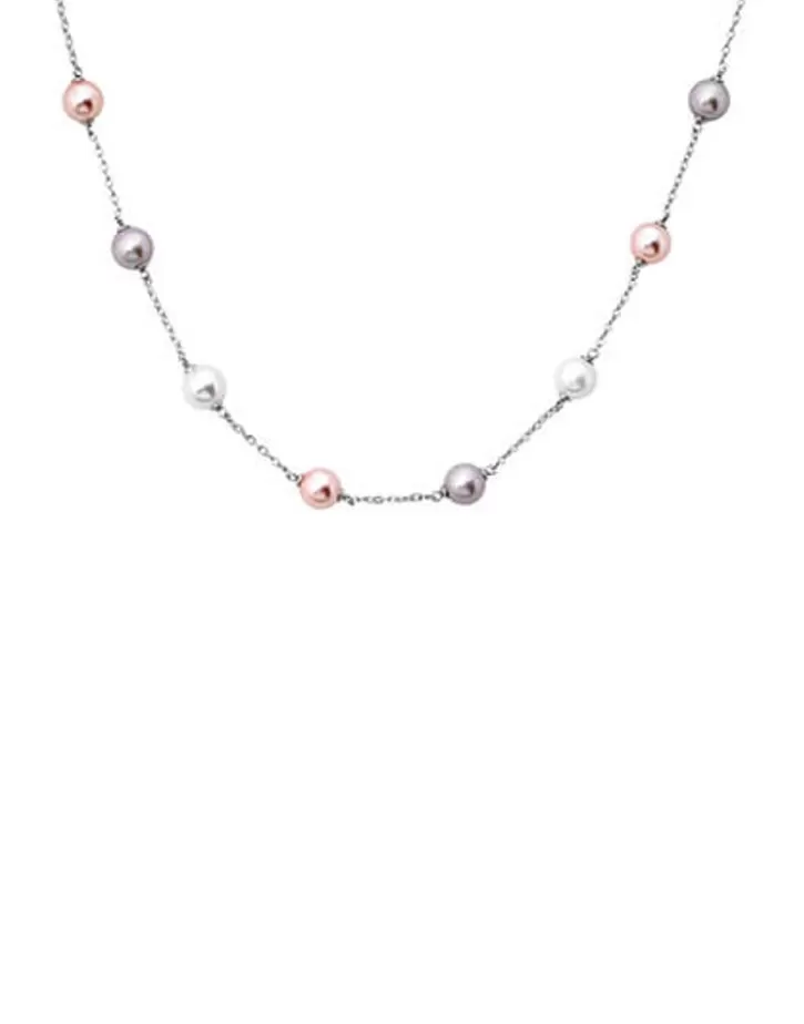 Shop Majorica Short Necklace Ilusion 8Mm White, Nuage And Pink Pearls