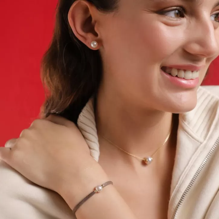 sifnos_adjustable_unisex_elastic_bracelet_taupe_3.webp Hot Majorica Sifnos Adjustable Unisex Elastic Bracelet Taupe